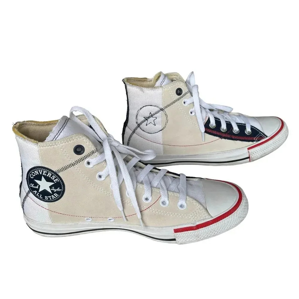 Chuck Taylor All Star Craft High PS White Midnight Navy Men Size 8 Women Size 10 - Picture 4 of 10